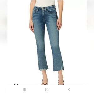Hudson NWT Barbara High Rise Bootcut Crop Raw Hem Size 32